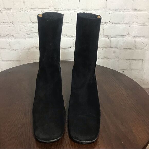 BALLY suede leather mid calf booties size 4.5 Euc - Picture 2 of 8